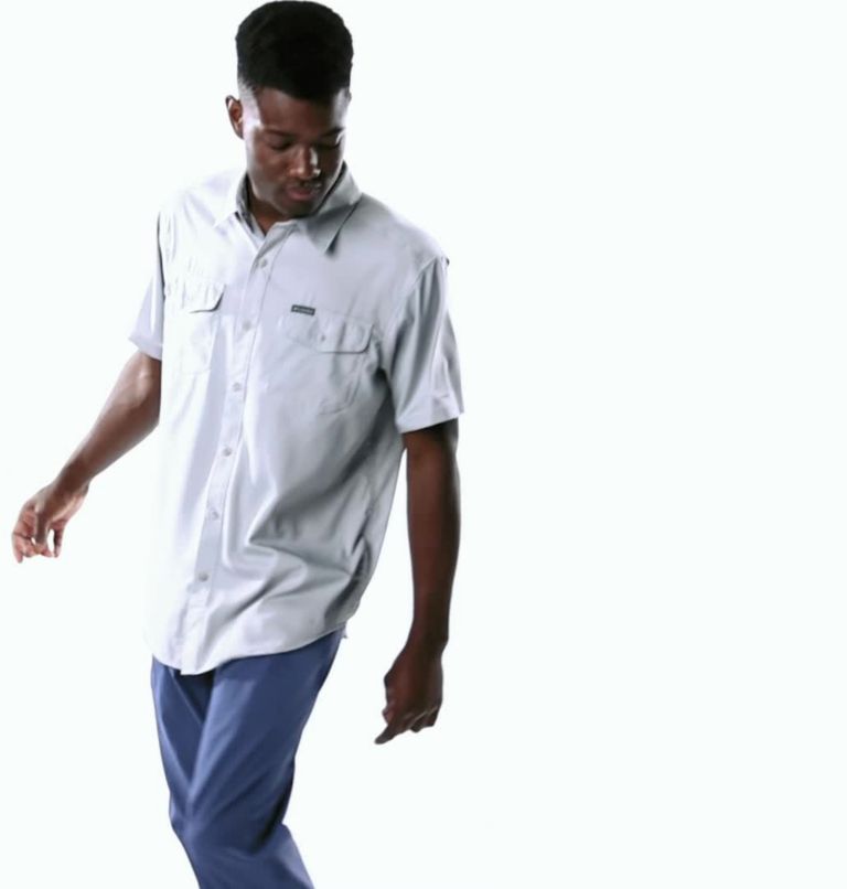 Chemise à manches courtes unie Utilizer II Homme, Color: Columbia Grey