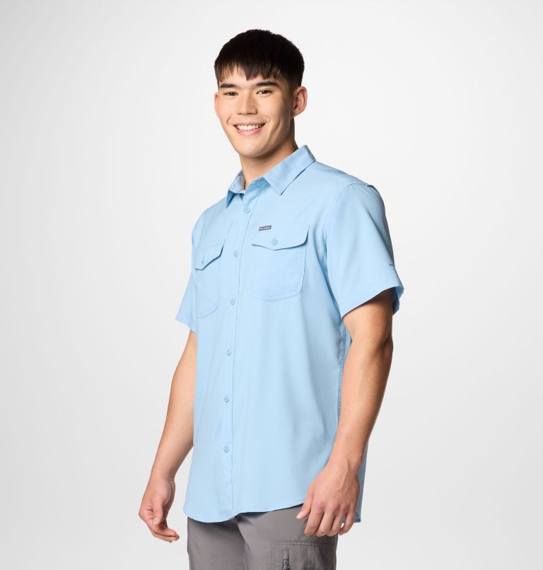 Men's Utilizer II Solid Short Sleeve Shirt, Color: Ripple Blue, image 4