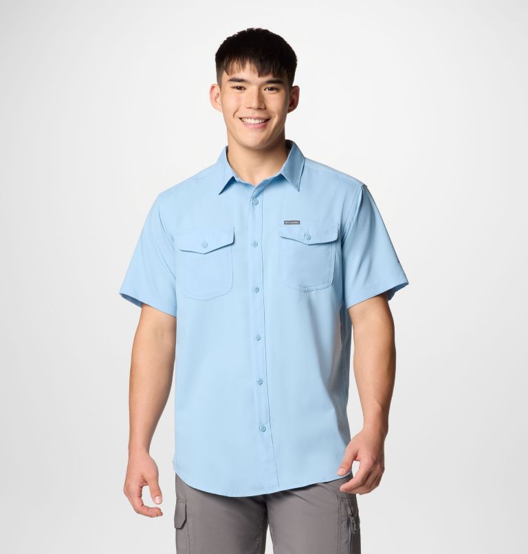 Men's Utilizer II Solid Short Sleeve Shirt, Color: Ripple Blue, image 1