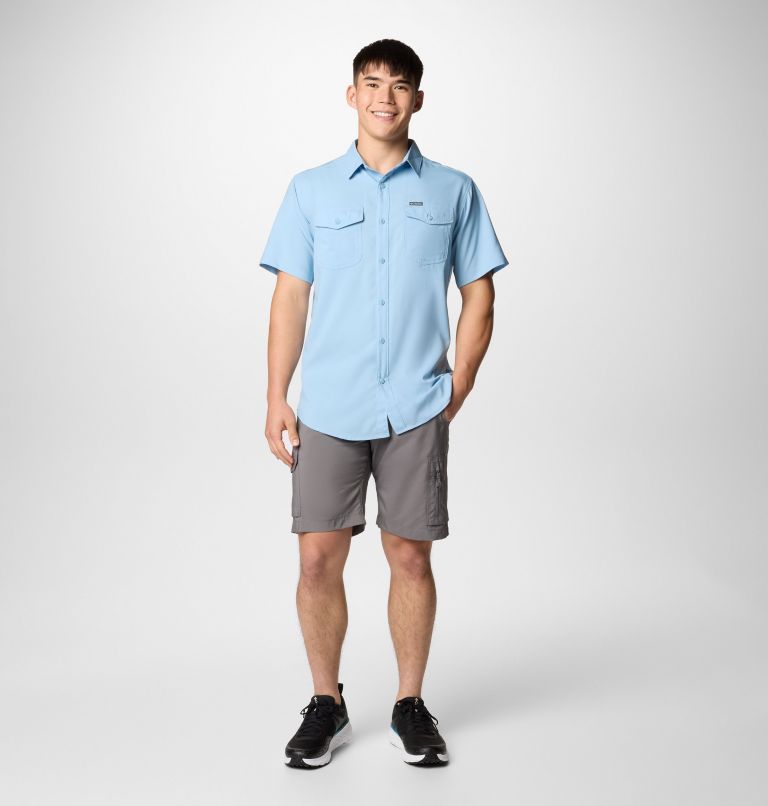 Men's Utilizer II Solid Short Sleeve Shirt, Color: Ripple Blue, image 2