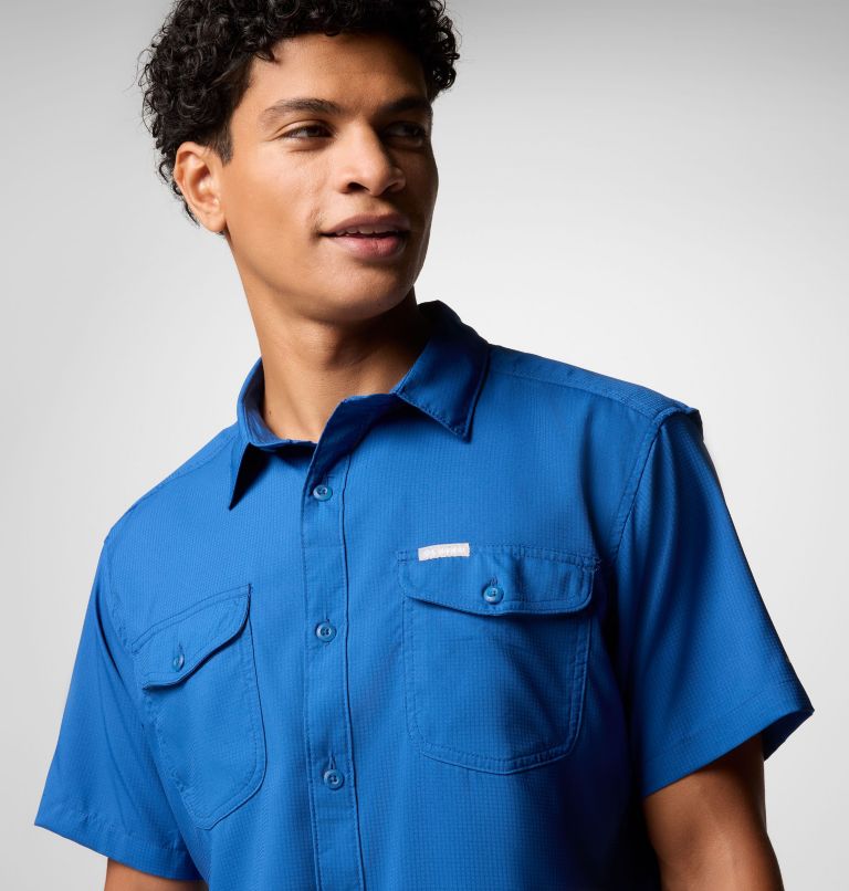 Men's Utilizer II Solid Short Sleeve Shirt, Color: Mountain Blue, image 5