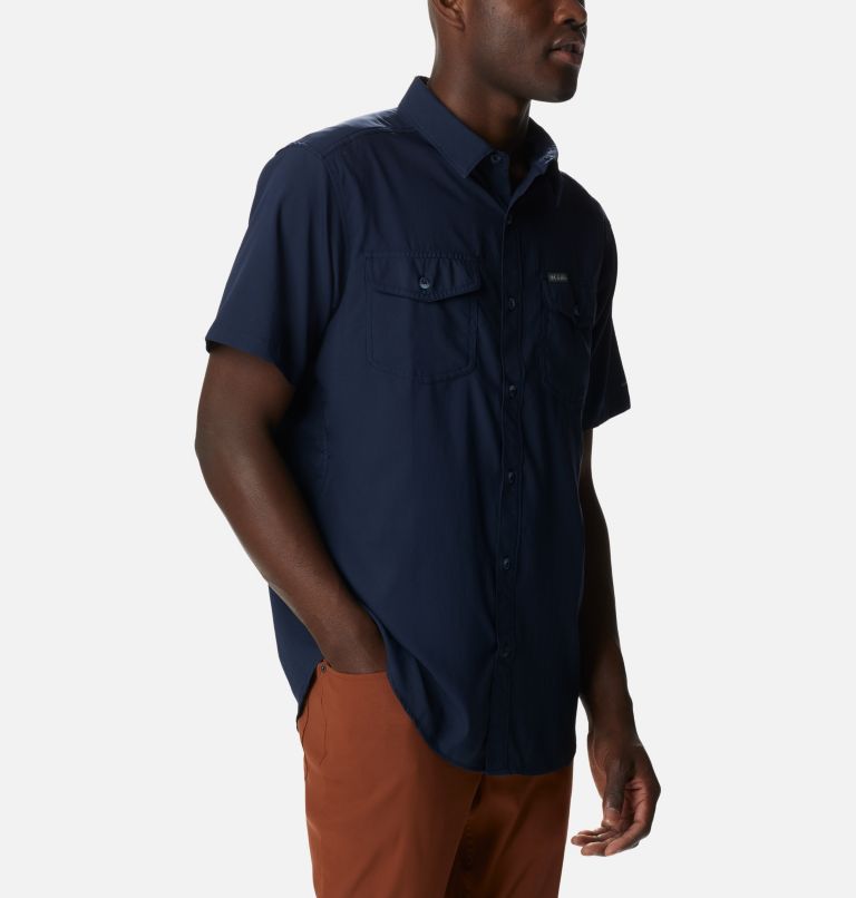 Thumbnail: Men's Utilizer II Solid Short Sleeve Shirt, Color: Collegiate Navy, image 5
