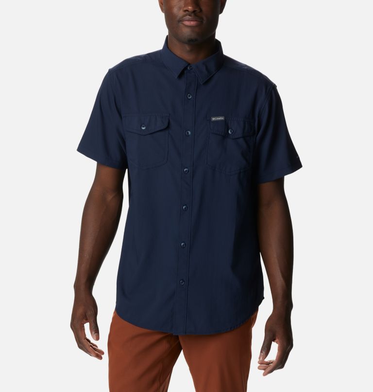 Chemise à manches courtes unie Utilizer II Homme, Color: Collegiate Navy, image 1