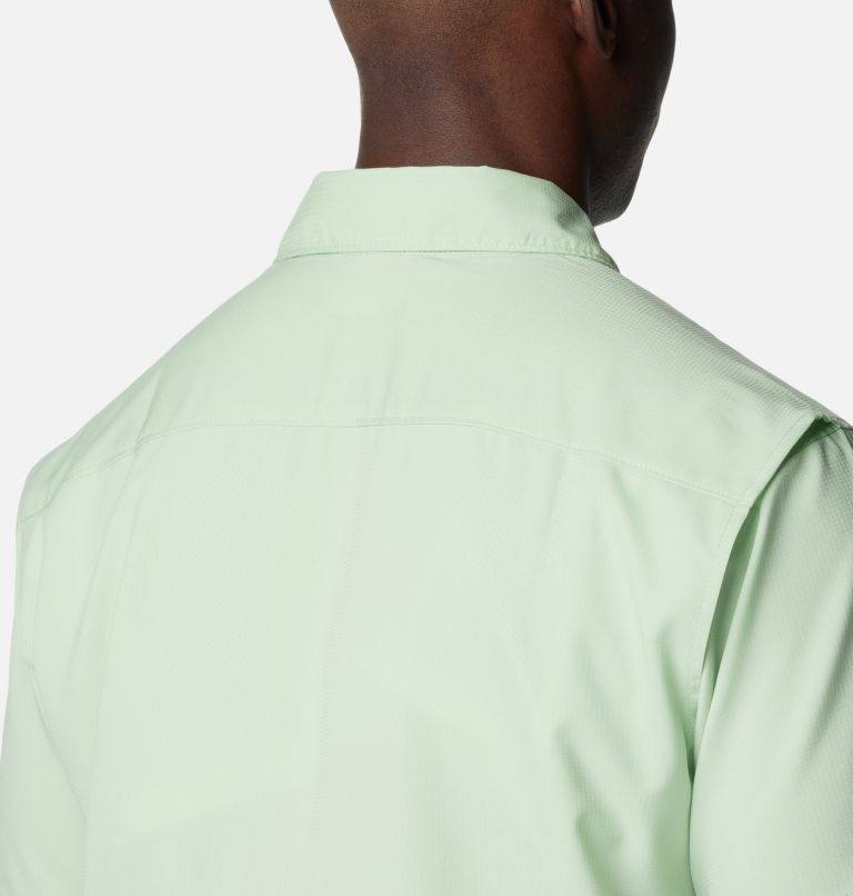 Camicia a maniche corte in tinta unita Utilizer II da uomo, Color: Sage Leaf, image 5