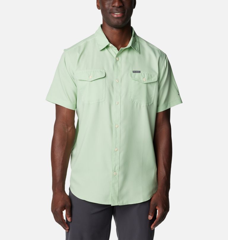 Thumbnail: Men's Utilizer II Solid Short Sleeve Shirt, Color: Sage Leaf, image 1