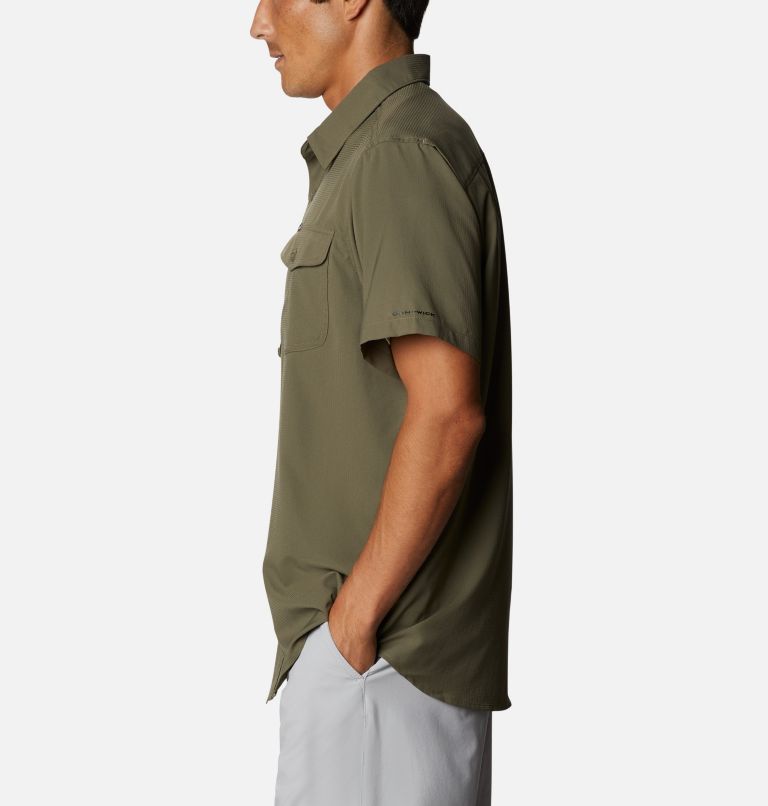 Camisa lisa de manga corta Utilizer II para hombre, Color: Stone Green, image 3