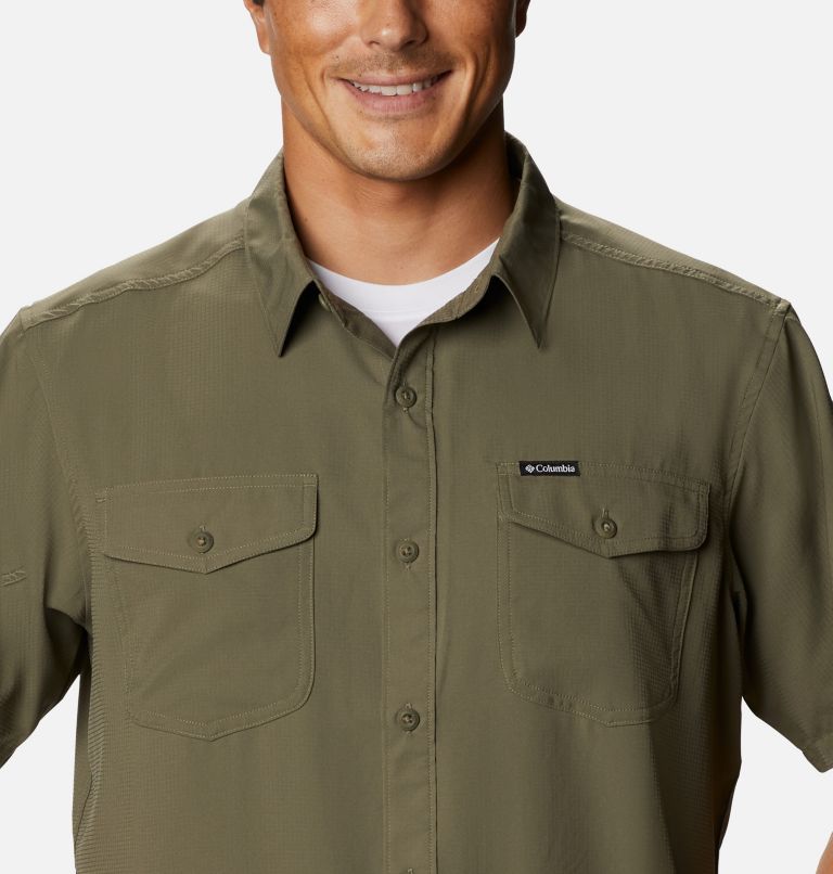 Camisa lisa de manga corta Utilizer II para hombre, Color: Stone Green, image 4