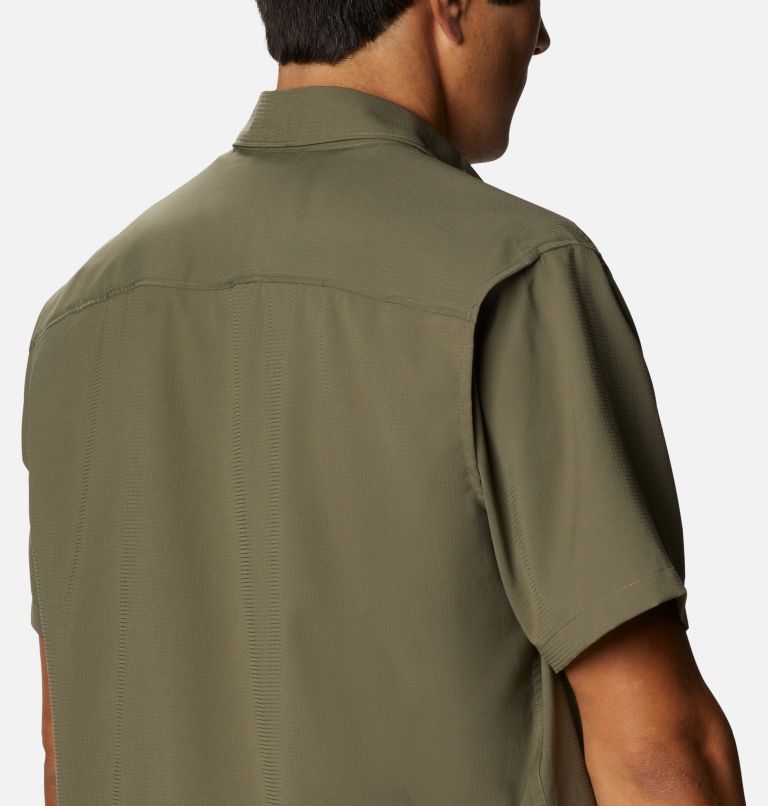 Nike Life Men's Woven Military Short-Sleeve Button-Down Shirt.