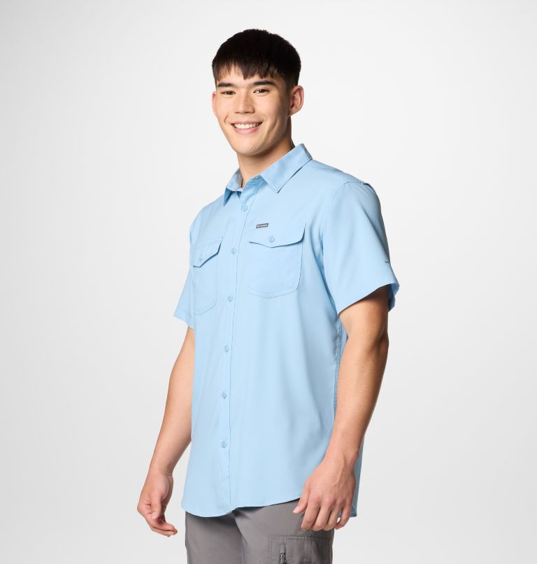 Men's Utilizer II Solid Short Sleeve Shirt, Color: Ripple Blue, image 3