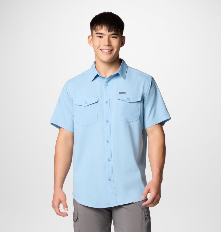 Men's Utilizer II Solid Short Sleeve Shirt, Color: Ripple Blue, image 1