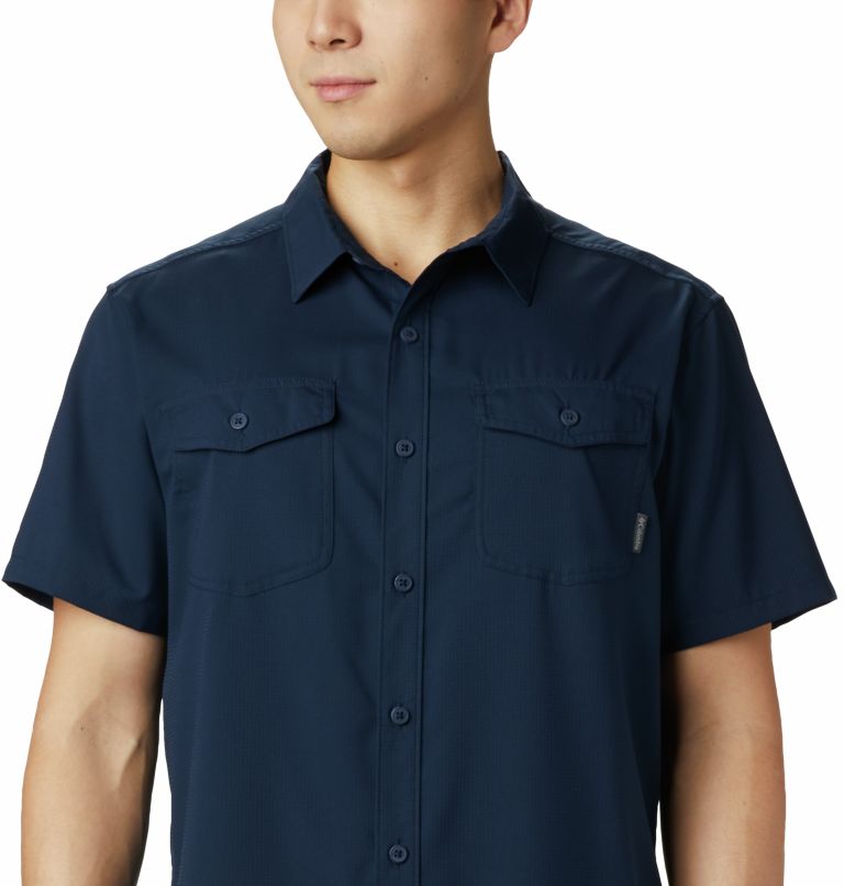 Camisa lisa de manga corta Utilizer II para hombre, Color: Collegiate Navy, image 4