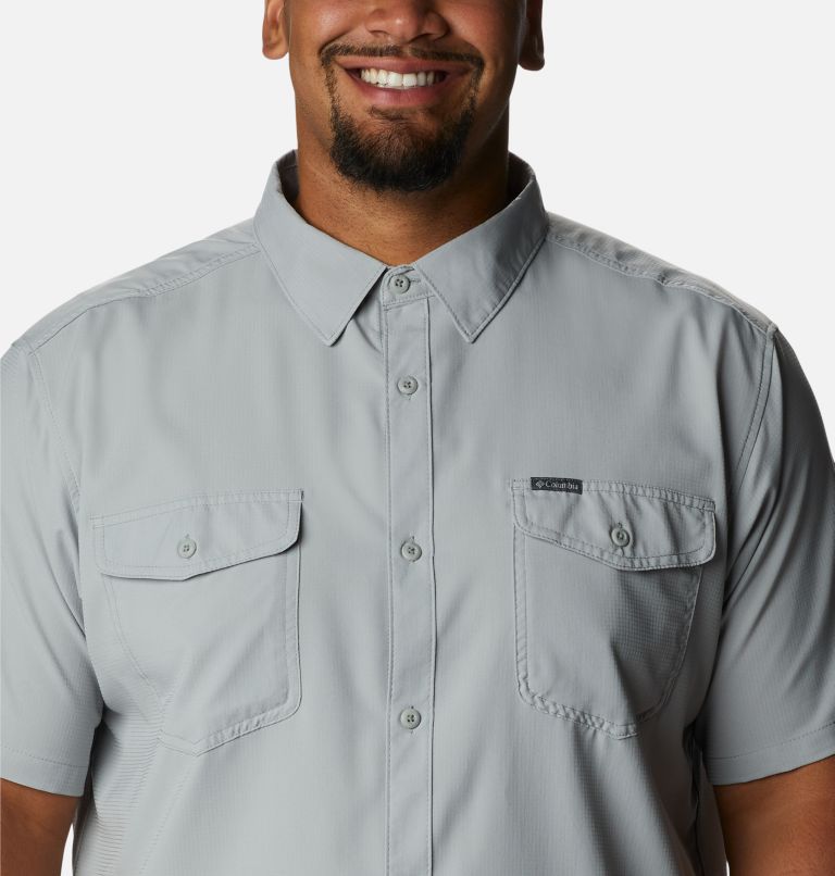 Men's Utilizer II Solid Short Sleeve Shirt – Big, Color: Columbia Grey, image 4