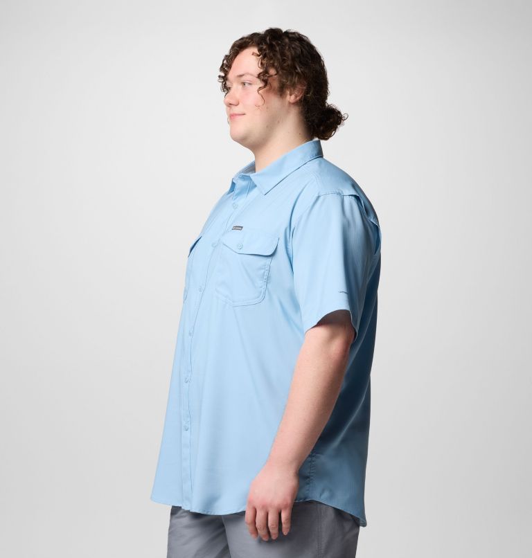 Men's Utilizer II Solid Short Sleeve Shirt – Big, Color: Ripple Blue, image 4