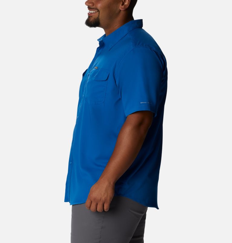 Men's Utilizer II Solid Short Sleeve Shirt – Big, Color: Bright Indigo, image 3
