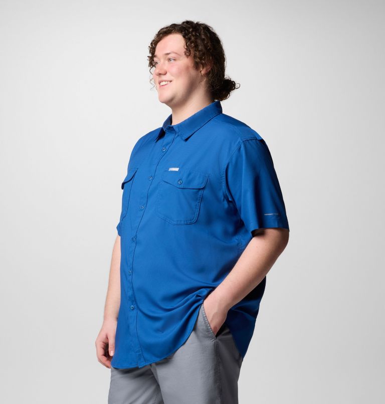 Men's Utilizer II Solid Short Sleeve Shirt – Big, Color: Mountain Blue, image 3