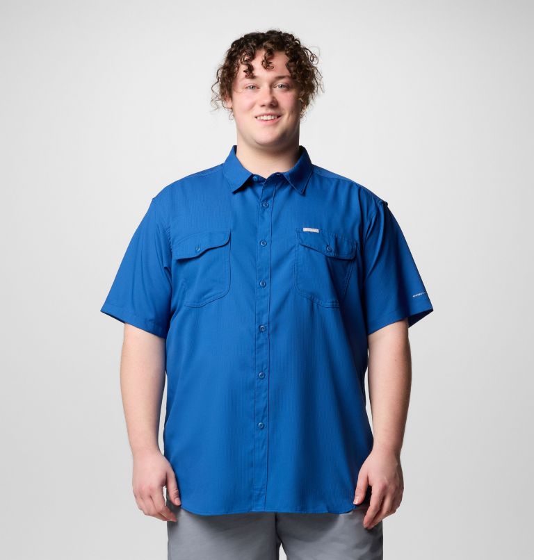Men's Utilizer II Solid Short Sleeve Shirt – Big, Color: Mountain Blue, image 1