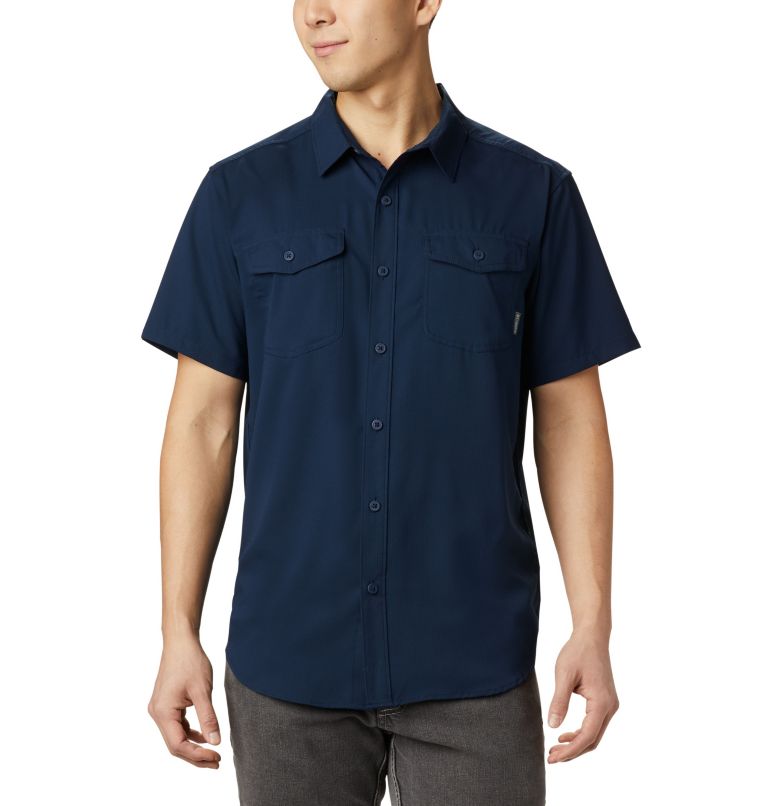 Chemise à manches courtes unie Utilizer II Homme – Grandes tailles, Color: Collegiate Navy, image 1