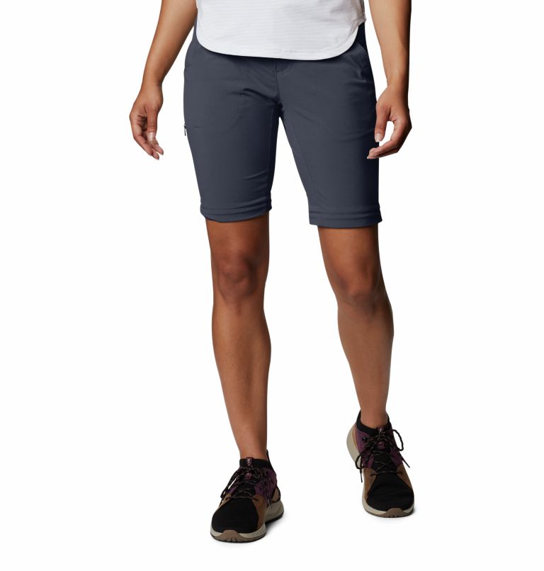 Columbia Women's Kestrel Trail Omni-Shield Stretch Capri Pants (4 /Ins 18,  Navy) at  Women's Clothing store