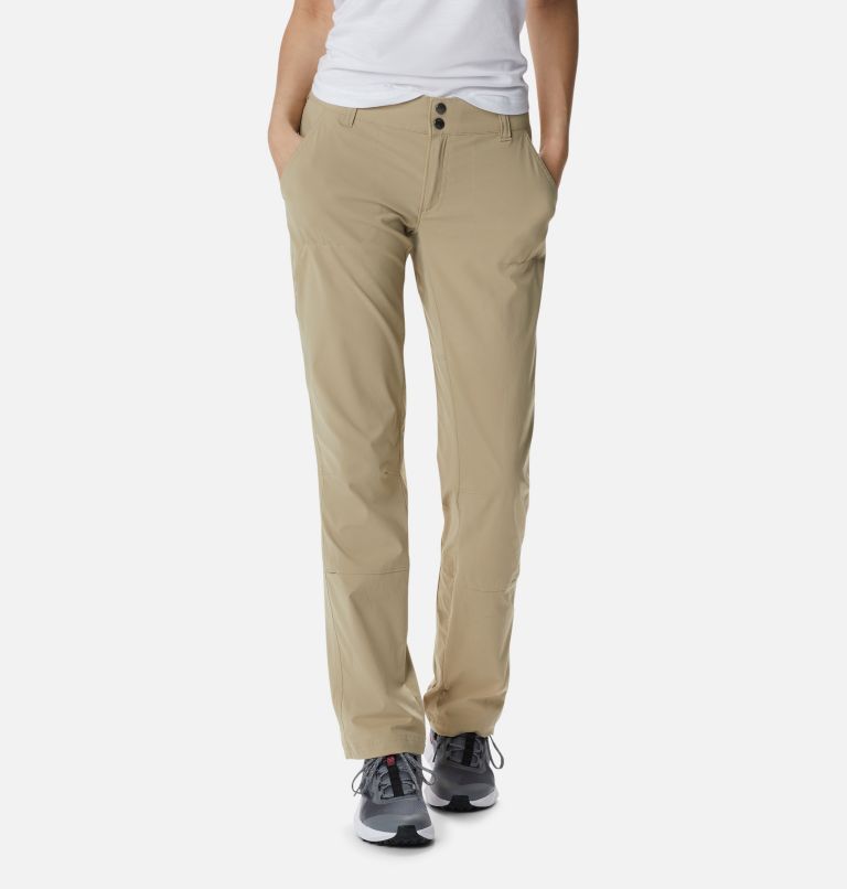 Columbia Omni-Shield Pant Outdoors Nylon Womens 4 Long Tall Stretch Khaki  Tan