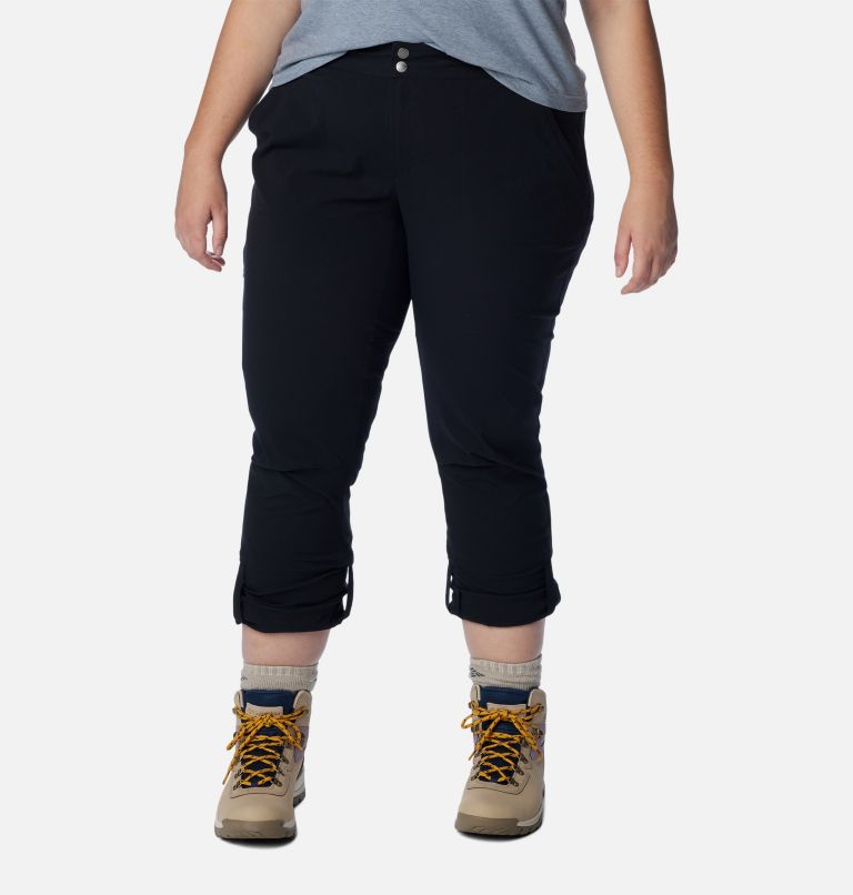 Columbia Womens Regular Fit Straight Leg PFG Fishing Hiking Pants Black XL