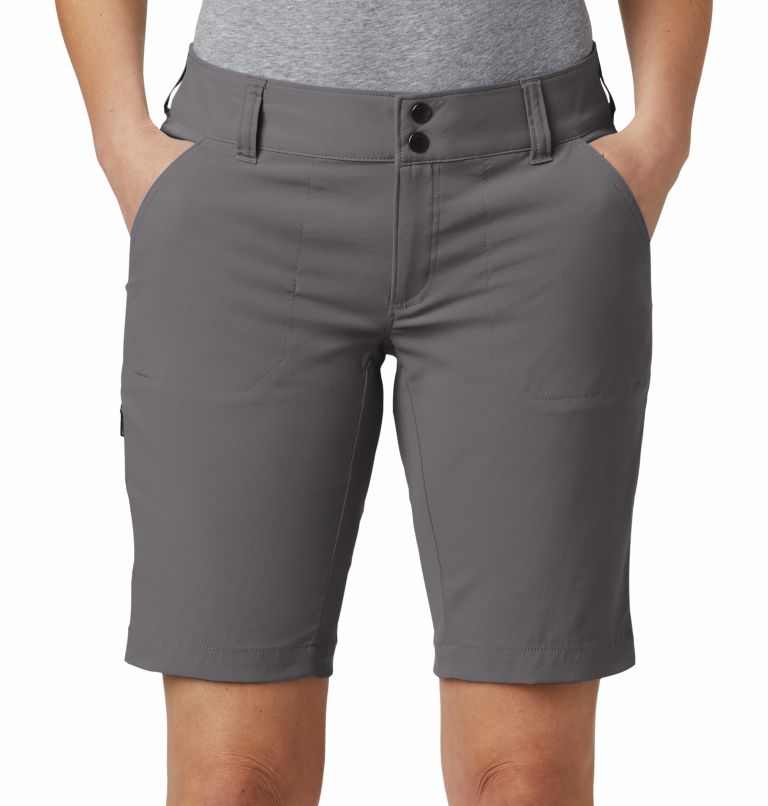Thumbnail: Women’s Saturday Trail Long Shorts, Color: City Grey, image 4
