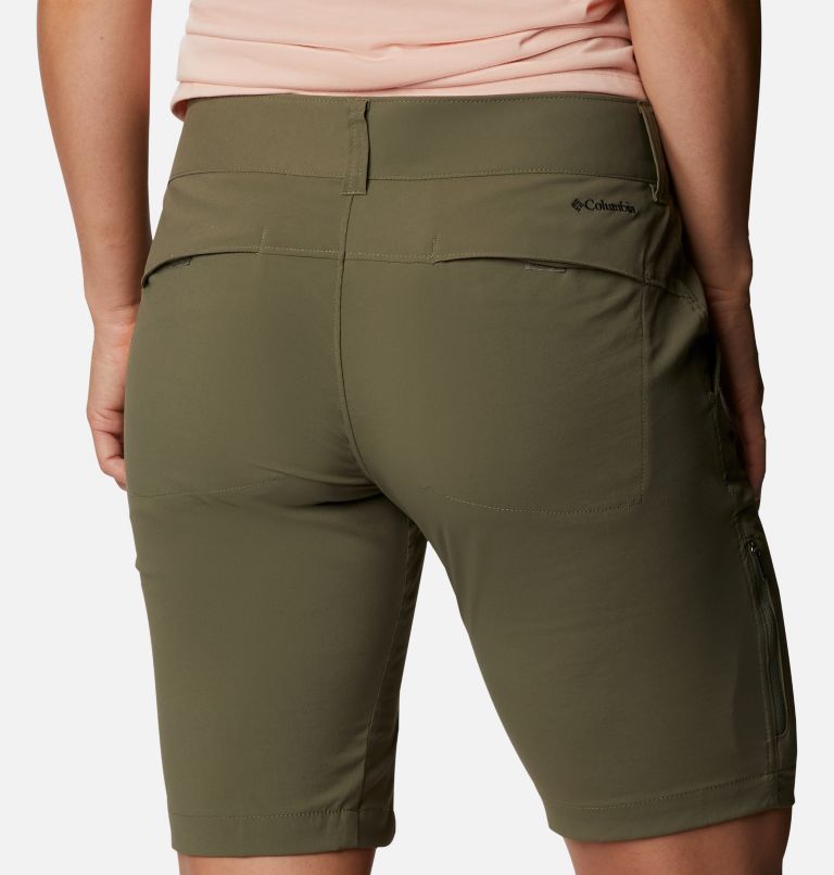 Women's Saturday Trail Long Shorts, Color: Stone Green, image 5