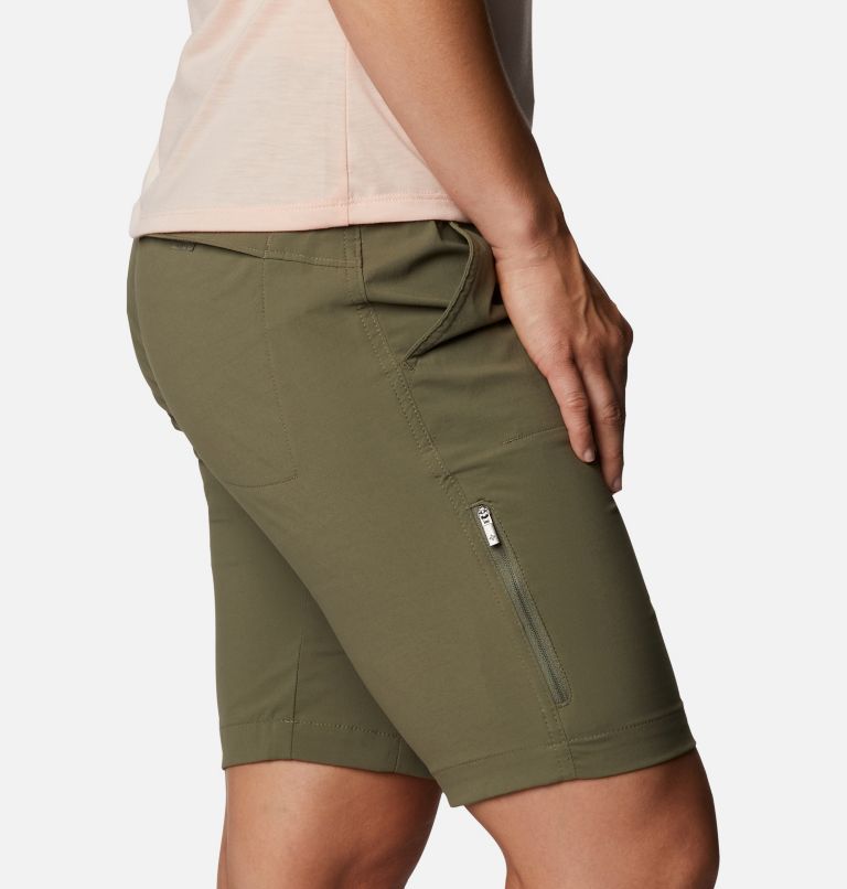 Thumbnail: Women's Saturday Trail Long Shorts, Color: Stone Green, image 6