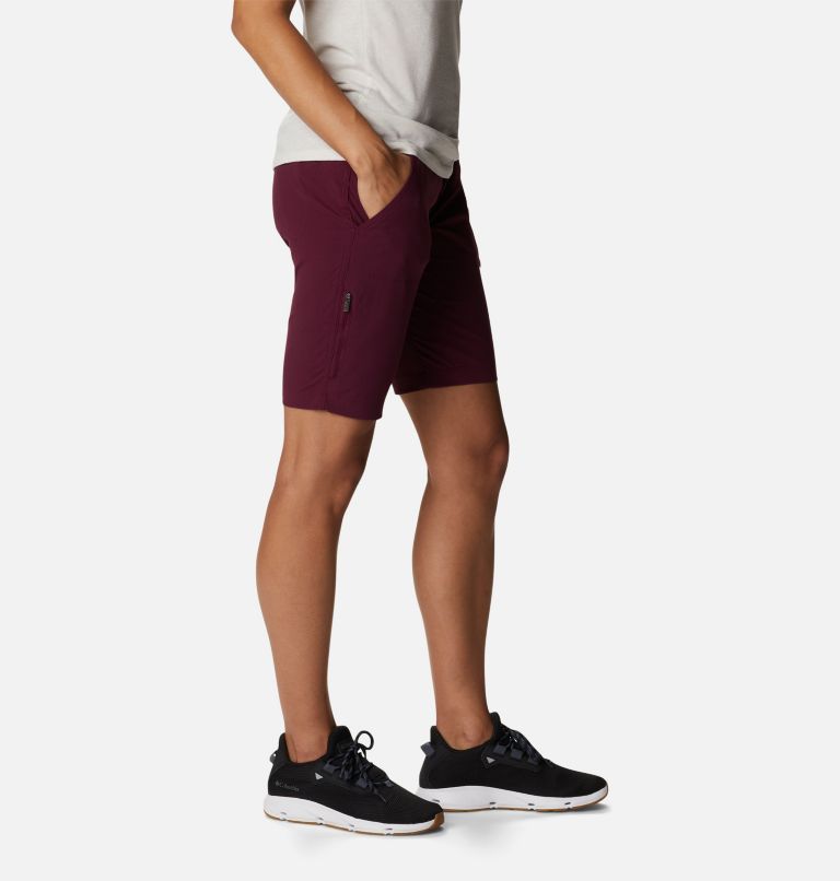 Women's Saturday Trail Long Shorts, Color: Marionberry, image 3