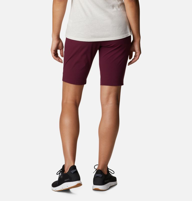 Women's Saturday Trail Long Shorts, Color: Marionberry, image 2