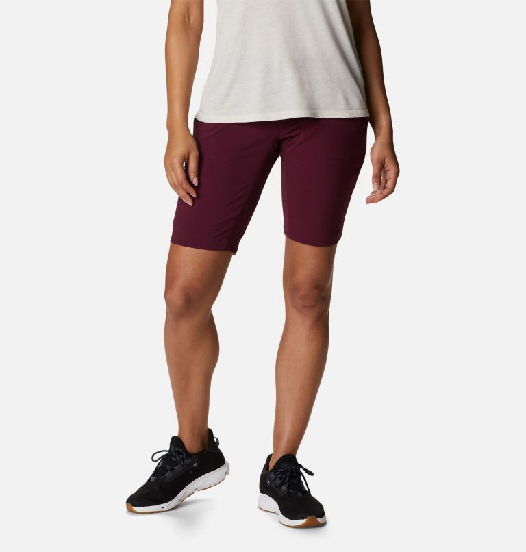 Women's Saturday Trail Long Shorts, Color: Marionberry, image 1
