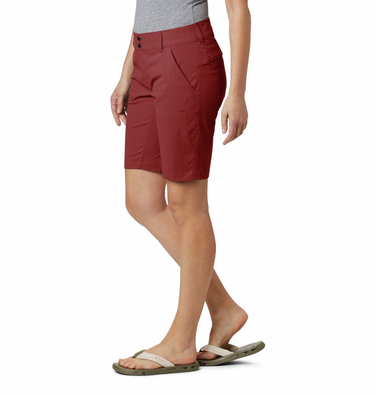 Thumbnail: Women’s Saturday Trail Long Shorts, Color: Dusty Crimson, image 3