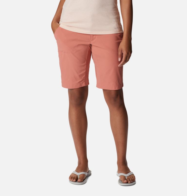 Women's Saturday Trail Long Shorts, Color: Dark Coral, image 1