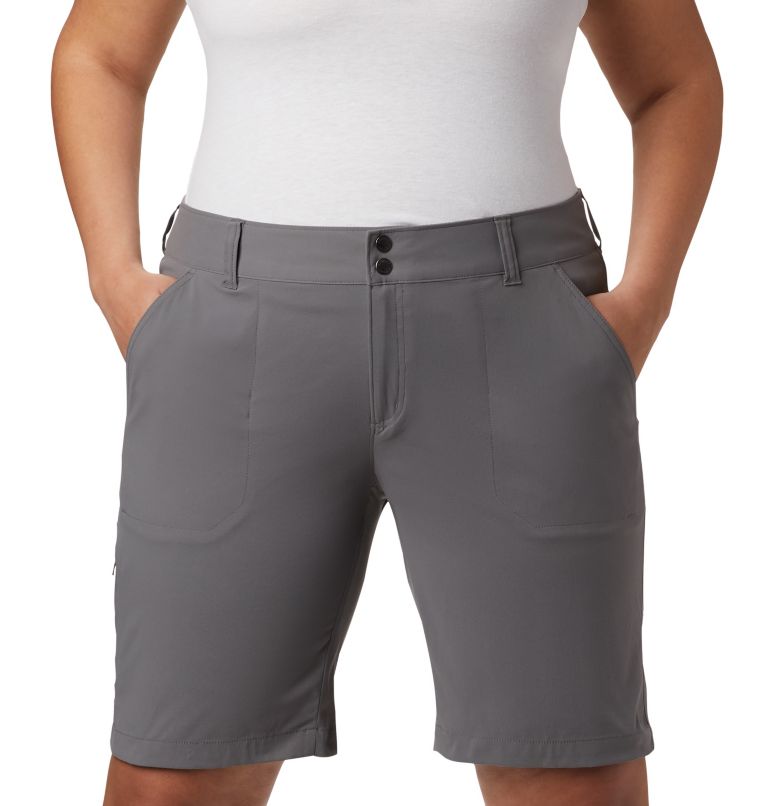 Women's Saturday Trail Long Shorts - Plus Size, Color: City Grey, image 3