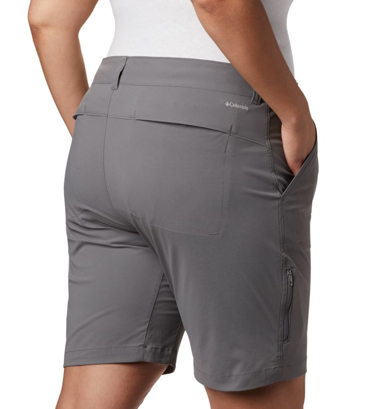Thumbnail: Women's Saturday Trail Long Shorts - Plus Size, Color: City Grey, image 5