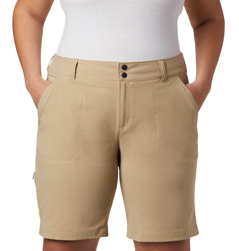 Thumbnail: Women's Saturday Trail Long Shorts - Plus Size, Color: British Tan, image 3