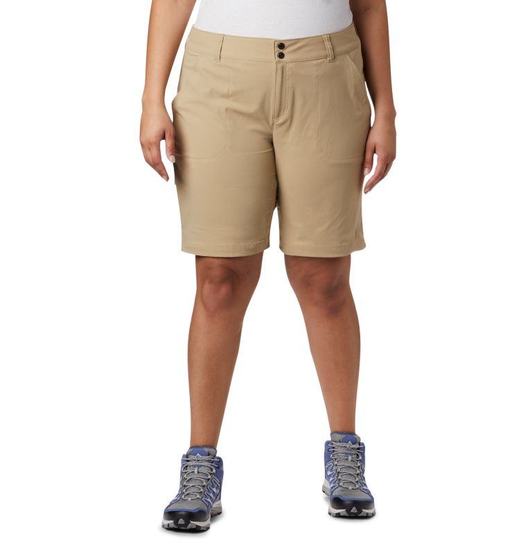 Thumbnail: Women's Saturday Trail Long Shorts - Plus Size, Color: British Tan, image 1