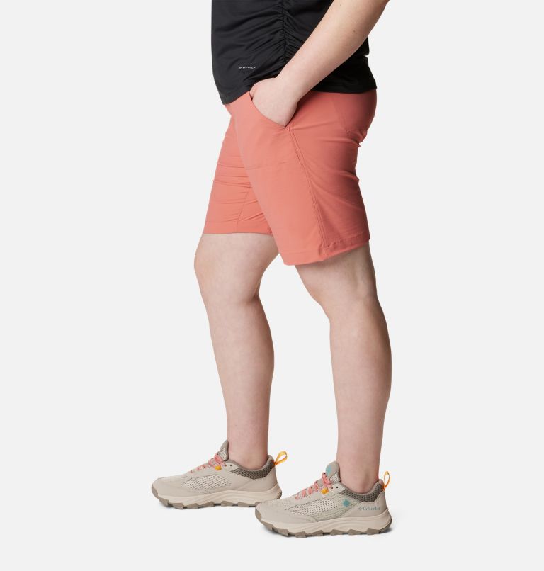 Thumbnail: Women's Saturday Trail Long Shorts - Plus Size, Color: Dark Coral, image 3