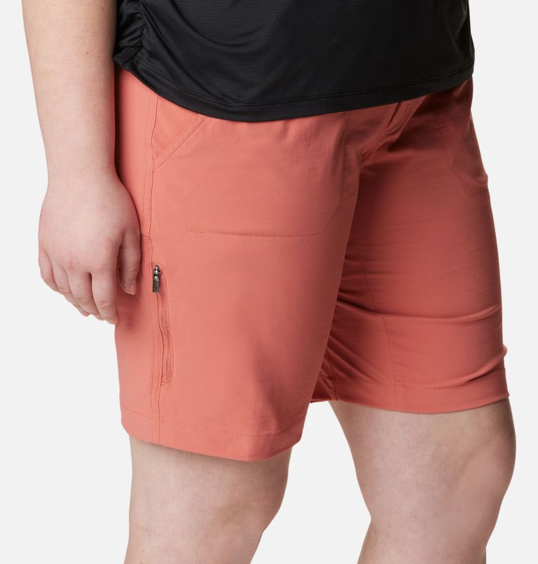 Thumbnail: Women's Saturday Trail Long Shorts - Plus Size, Color: Dark Coral, image 6