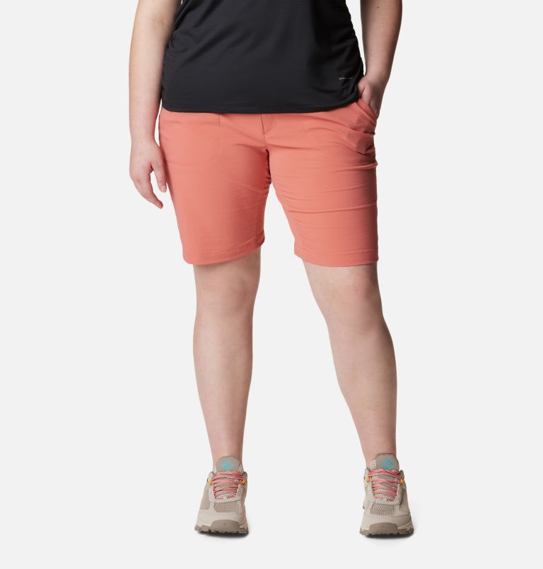 Women's Saturday Trail Long Shorts - Plus Size, Color: Dark Coral, image 1