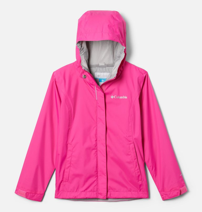 Thumbnail: Girls’ Arcadia Rain Jacket, Color: Pink Ice, image 1