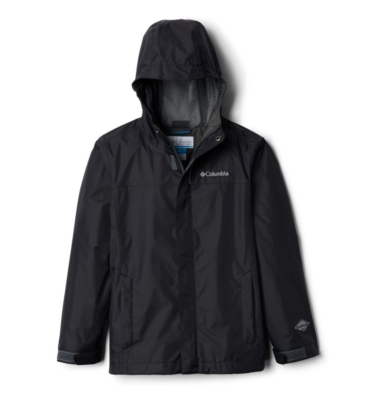 Boys' Watertight Rain Jacket, Color: Black, image 1