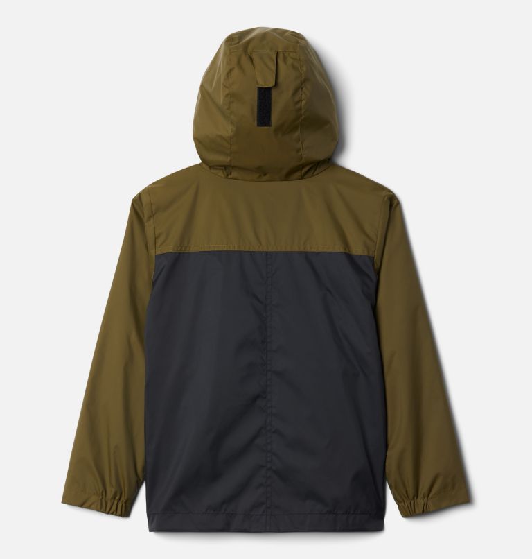 Boys’ Rain-Zilla Jacket, Color: New Olive, Black, image 2