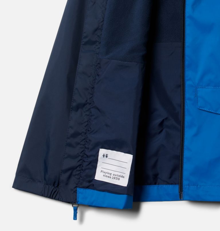 Boys’ Rain-Zilla Jacket, Color: Bright Indigo, Collegiate Navy, image 3