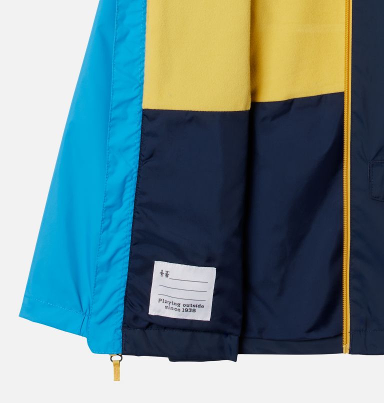 Boys’ Rain-Zilla Jacket, Color: Compass Blue, Collegiate Navy, image 3
