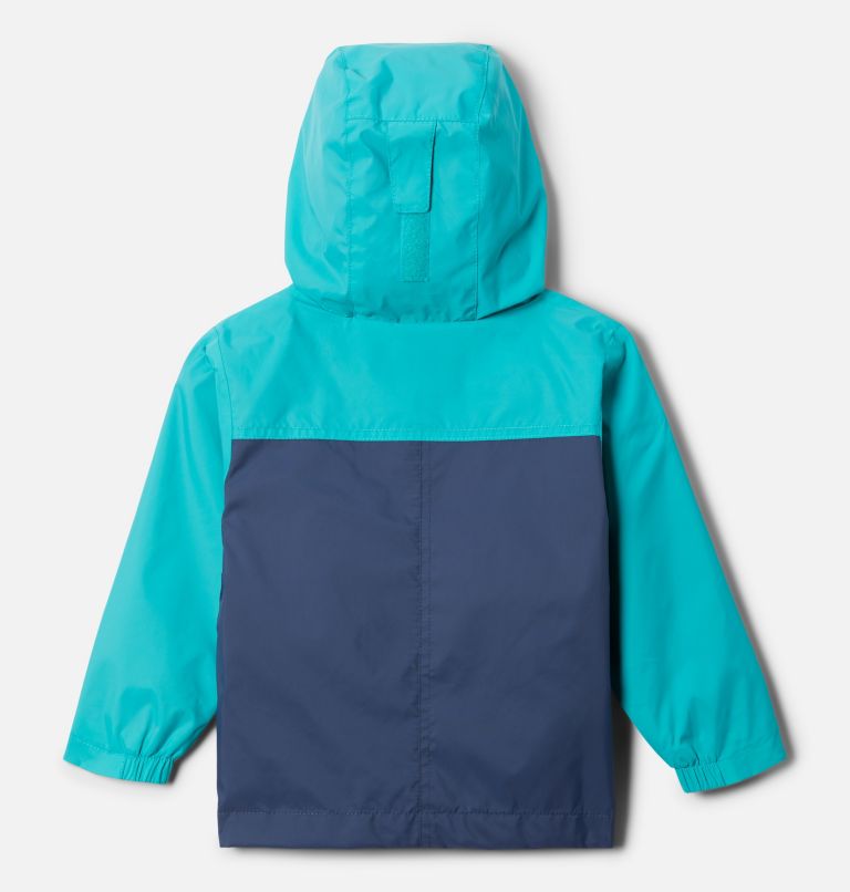 Boys’ Toddler Rain-Zilla Jacket, Color: Bright Aqua, Dark Mountain, image 2