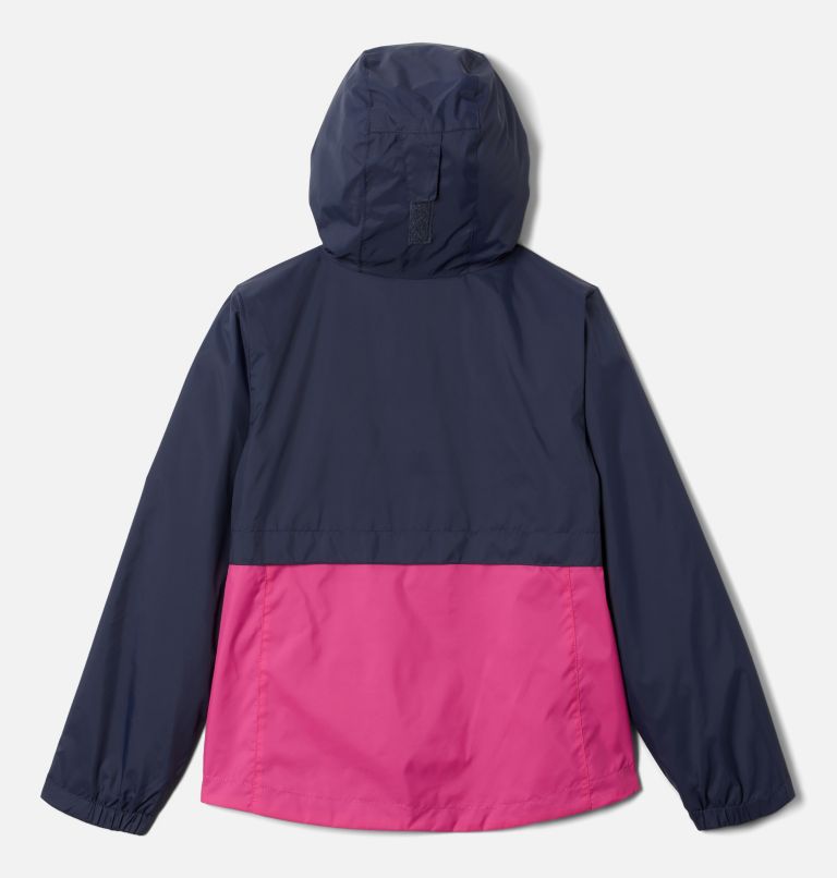 Girls’ Rain-Zilla Jacket, Color: Nocturnal, Pink Ice, image 2