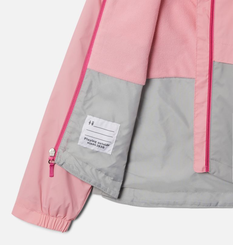 Thumbnail: Girls’ Rain-Zilla Jacket, Color: Pink Orchid, Columbia Grey, image 3