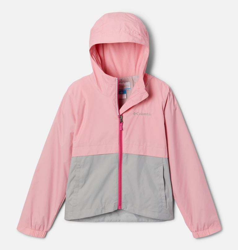 Girls’ Rain-Zilla Jacket, Color: Pink Orchid, Columbia Grey, image 1