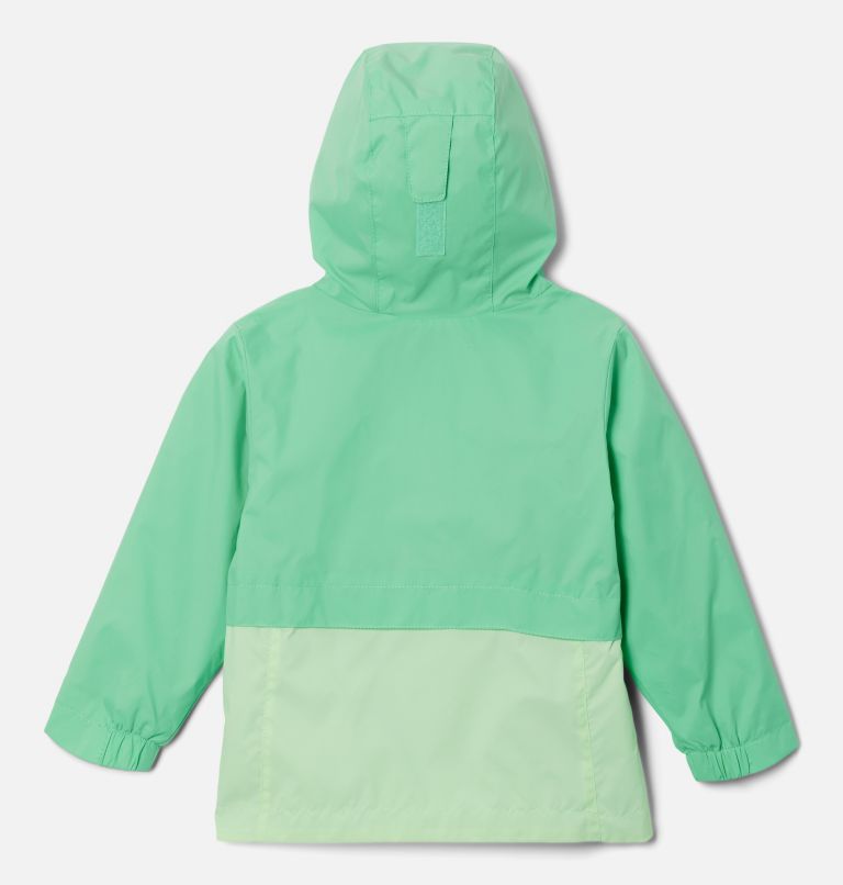 Thumbnail: Girls’ Toddler Rain-Zilla Jacket, Color: Light Jade, Key West, image 2