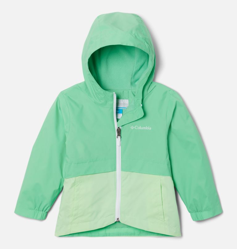 Girls’ Toddler Rain-Zilla Jacket, Color: Light Jade, Key West, image 1